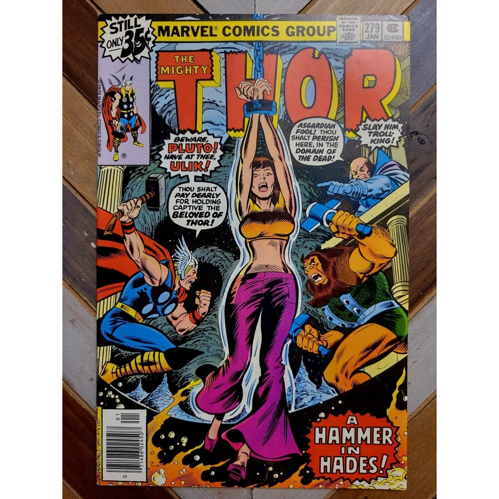 Thor #279 FN/VF 7.0 (Marvel 1979) Jane Foster Bondage Cover By Dave Cockrum